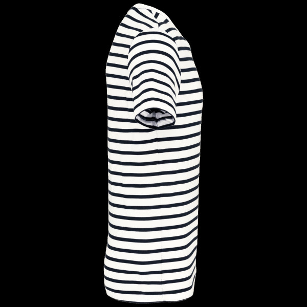 T-shirt rayé marin homme personnalisable avec poche – Communication par l’objet B2B