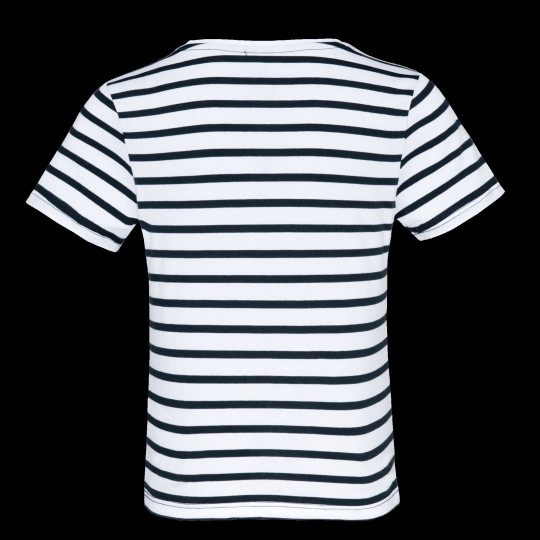 T-shirt rayé marin enfant personnalisable avec poche – Communication par l’objet pour entreprises et associations