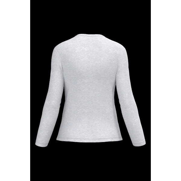 T-shirt col V manches longues femme personnalisable pour entreprises – 100% coton – BCM Goodies