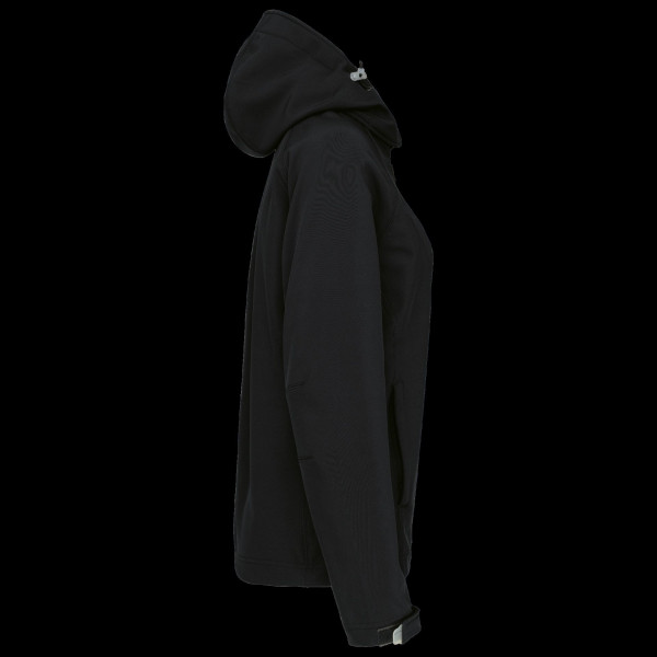 Veste softshell à capuche amovible femme personnalisable – Textile d’entreprise pour événements et onboarding