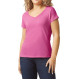 T-shirt femme col V Softstyle personnalisable pour communication d'entreprise – BCM Goodies