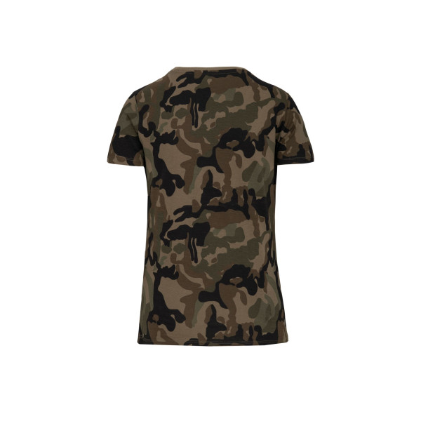 T-shirt camo manches courtes femme personnalisable – Support de communication B2B pour événements et welcome packs