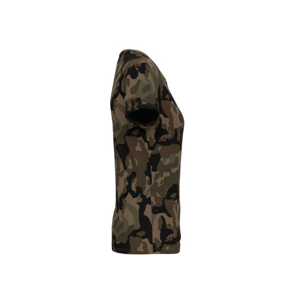 T-shirt camo manches courtes femme personnalisable – Support de communication B2B pour événements et welcome packs