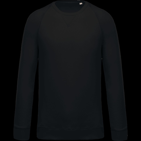 Sweat-shirt bio homme personnalisable col rond manches raglan pour entreprises | BCM Goodies