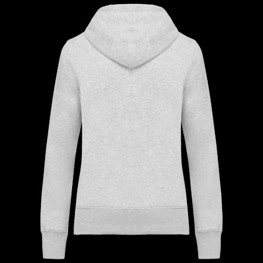 Sweat-shirt écoresponsable zippé à capuche femme personnalisable – 85% coton bio, 15% polyester recyclé | BCM Goodies