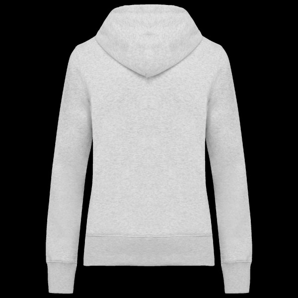Sweat-shirt écoresponsable zippé à capuche femme personnalisable – 85% coton bio, 15% polyester recyclé | BCM Goodies