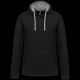 Sweat-shirt à capuche contrastée homme personnalisé – Support textile pour communication d’entreprise