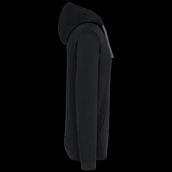 Sweat-shirt à capuche contrastée homme personnalisé – Support textile pour communication d’entreprise