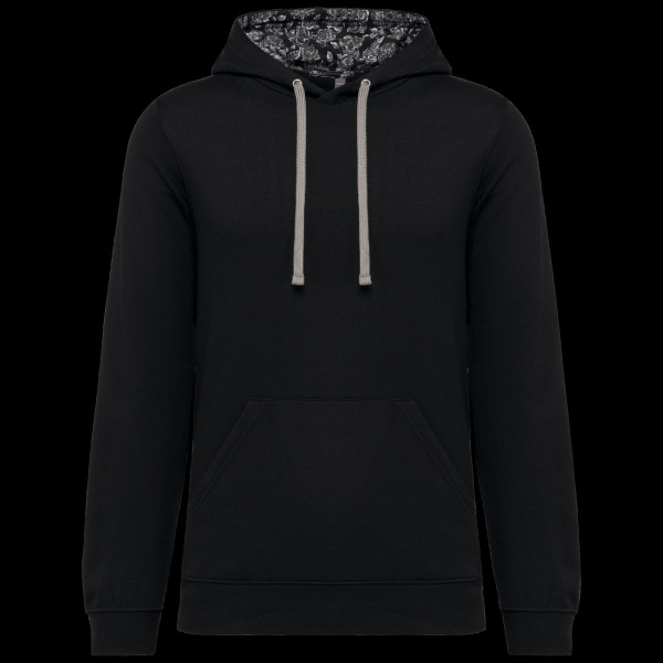 Sweat-shirt à capuche contrastée personnalisable unisexe pour entreprises - Communication textile BCM Goodies