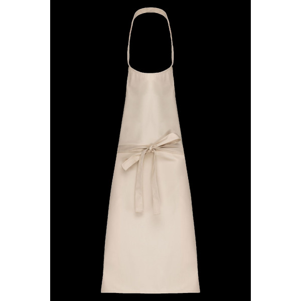 Tablier polycoton sans poche personnalisable – Support textile pour communication d’entreprise et événements professionnels