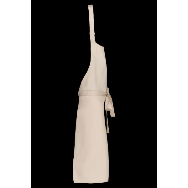 Tablier polycoton sans poche personnalisable – Support textile pour communication d’entreprise et événements professionnels