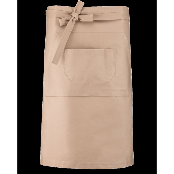 Tablier coton long denim personnalisable avec poches – Objet publicitaire textile pour communication d’entreprise