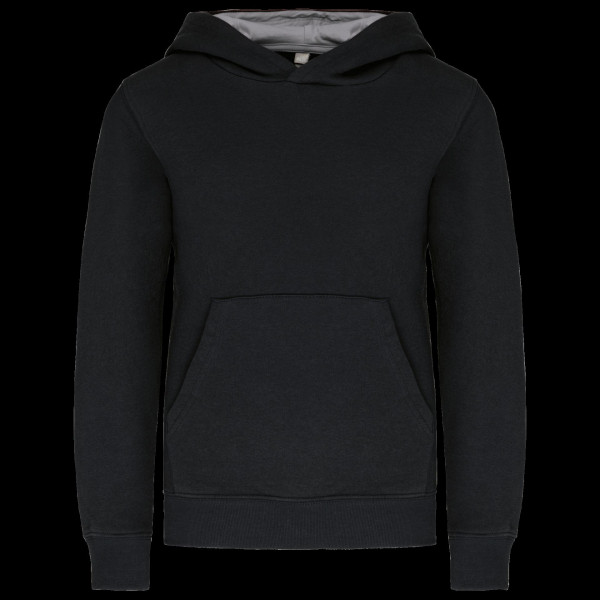Sweat-shirt à capuche contrastée enfant personnalisable – Communication par l’objet pour entreprises et associations | BCM Goodi