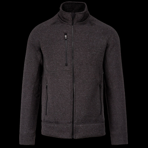 Veste zippée chinée homme personnalisable | Textile d’entreprise pour communication et onboarding – BCM Goodies