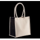 Sac cabas en coton canvas avec empiècements jute et anses 55 cm – Objet publicitaire personnalisé pour entreprises