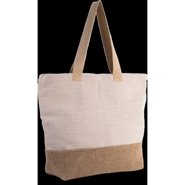 Sac shopping fourre-tout esprit rustique personnalisable pour communication B2B – BCM Goodies