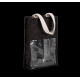 Sac porte-bouteilles en jute pour deux bouteilles avec fenêtre et poignées – Objet publicitaire B2B BCM Goodies