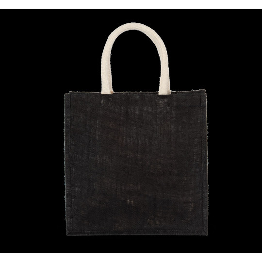 Sac cabas en toile de jute personnalisable avec poignées coton grand modèle – Objet promotionnel pour entreprises et événements 