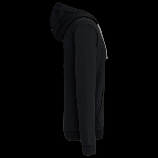 Sweat-shirt zippé à capuche contrastée personnalisé pour communication d’entreprise | BCM Goodies