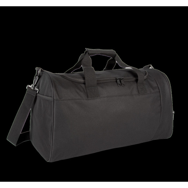 Sac de sport bicolore personnalisable en polyester avec compartiment chaussures – Disponible en tailles M et L – BCM Goodies