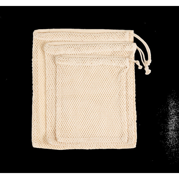 Sac en filet à cordelette personnalisable en coton pour communication d’entreprise – BCM Goodies
