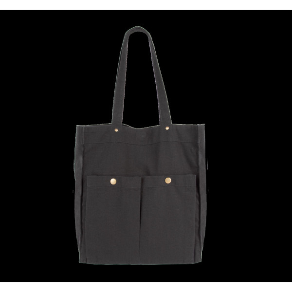 Sac à main à double poche frontale personnalisable – Cadeau d’affaires en coton délavé pour communication d’entreprise – BCM Goo