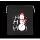 Sac coton à cordon motif bonhomme de neige personnalisé – Communication événementielle B2B | BCM Goodies