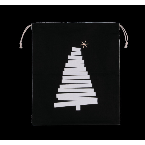Sac coton à cordon motif sapin personnalisable pour entreprises – Objet promotionnel B2B BCM Goodies