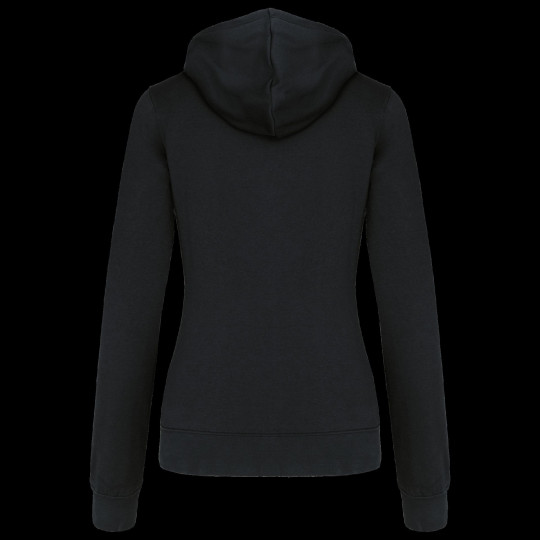 Sweat-shirt zippé à capuche contrastée femme personnalisable pour entreprises | BCM Goodies