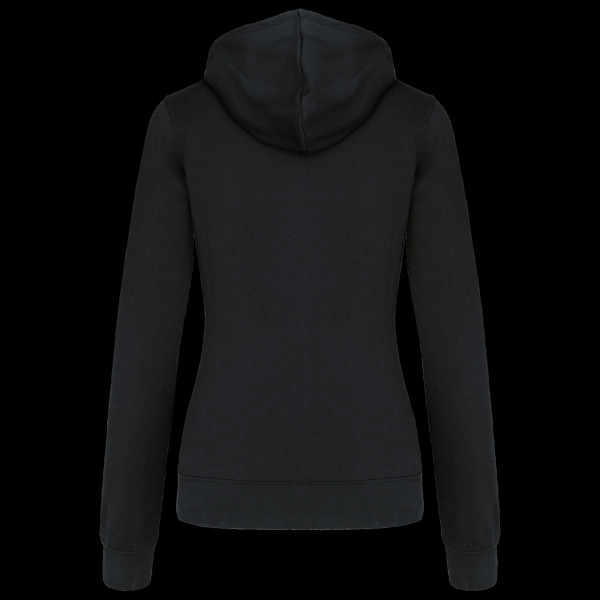 Sweat-shirt zippé à capuche contrastée femme personnalisable pour entreprises | BCM Goodies