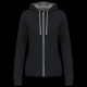 Sweat-shirt zippé à capuche contrastée femme personnalisable pour entreprises | BCM Goodies