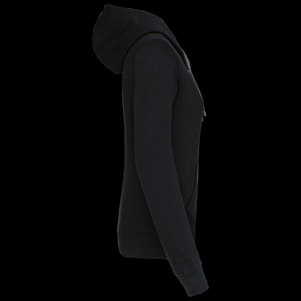 Sweat-shirt zippé à capuche contrastée femme personnalisable pour entreprises | BCM Goodies