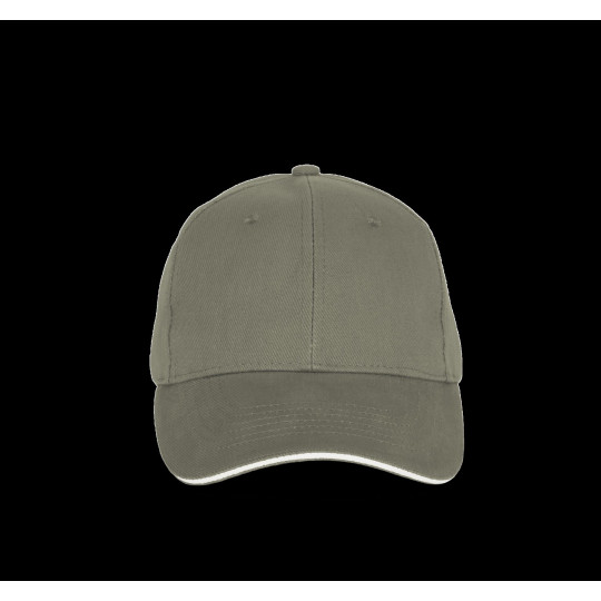 Casquette en coton biologique personnalisable 6 panneaux avec sandwich contrasté pour entreprises – BCM Goodies
