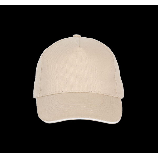 Casquette personnalisable 5 panneaux sandwich contrasté en coton – Objet publicitaire pour entreprises et associations