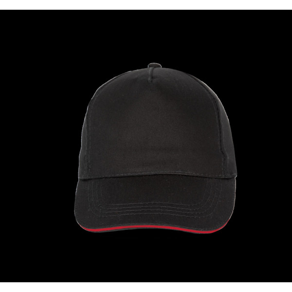 Casquette sandwich contrasté 5 panneaux personnalisable pour entreprises – Support textile promotionnel BCM Goodies