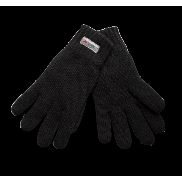 Gants Thinsulate™ personnalisables en maille tricot pour communication d’entreprise – Accessoire textile publicitaire BCM Goodie
