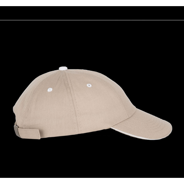 Casquette 6 panneaux personnalisable avec visière contrastée – Support de communication pour entreprises et événements – BCM Goo