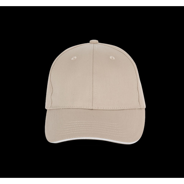 Casquette personnalisable 6 panneaux sandwich contrasté 100% coton pour communication d’entreprise – BCM Goodies