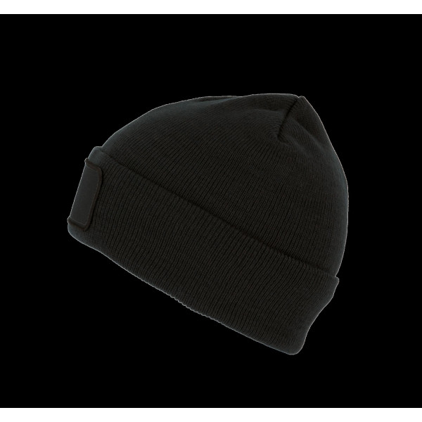 Bonnet personnalisé recyclé avec patch et doublure Thinsulate™ – Objet publicitaire pour communication d’entreprise