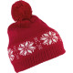 Bonnet de Noël tricoté motif étoiles personnalisable – Accessoire événementiel entreprise
