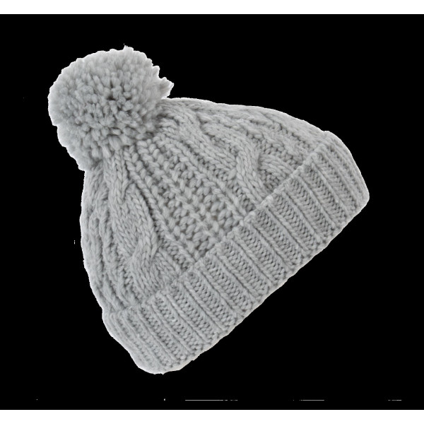 Bonnet en maille tricot personnalisable 100% acrylique avec motifs torsadés – Goodie d’entreprise pour communication et fidélisa
