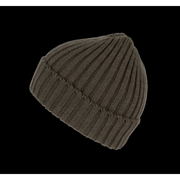 Bonnet personnalisé double côte en Polylana® avec revers – objet publicitaire responsable pour entreprises