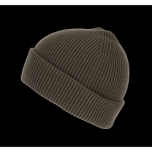 Bonnet côtelé à double revers en Polylana® avec traçabilité Impact Aware™ – Objet publicitaire éco-responsable pour entreprises
