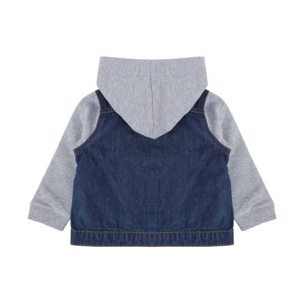 Veste en jean à capuche enfant personnalisable – Support textile pour communication B2B et goodies entreprise