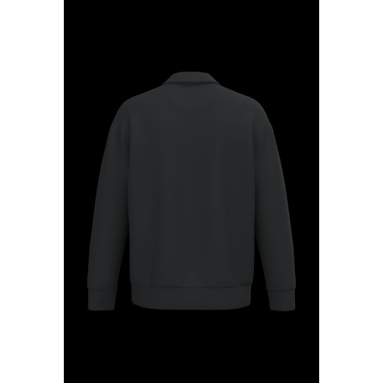 Sweat-shirt écoresponsable quart zip col polo unisexe personnalisable pour communication B2B – BCM Goodies