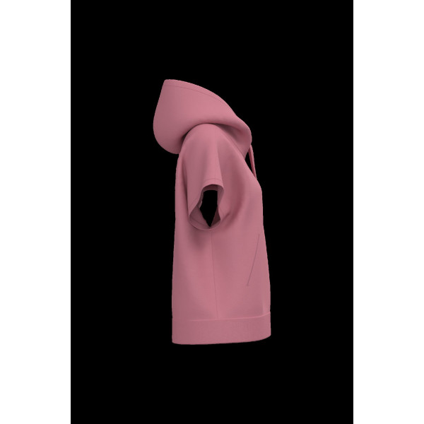 Sweat-shirt écoresponsable à capuche sans manches French Terry femme personnalisable – Vêtement d’entreprise BCM Goodies