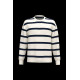 Sweat-shirt écoresponsable unisexe à col rond rayé en coton bio et polyester recyclé – Personnalisation B2B