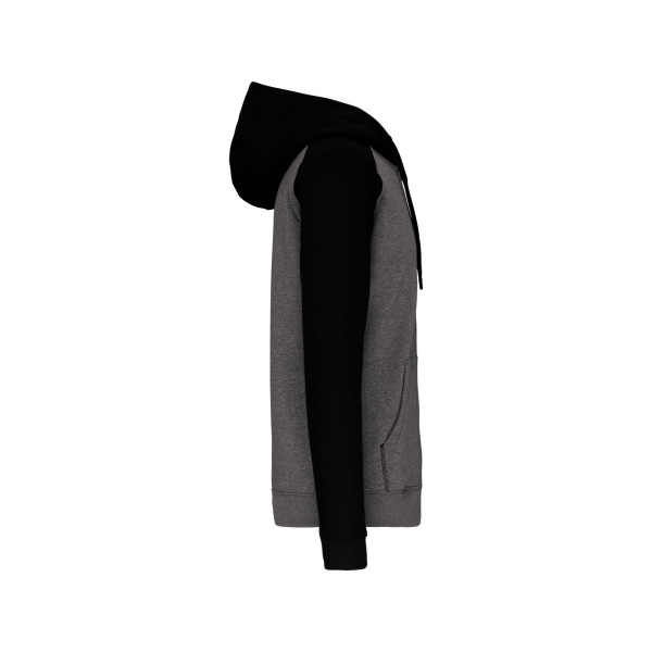 Veste molleton zippée capuche bicolore unisexe personnalisable pour entreprises - BCM Goodies