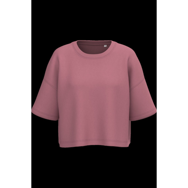 Sweat-shirt crop à manches courtes femme personnalisable – Textile promotionnel B2B pour entreprises et organisations