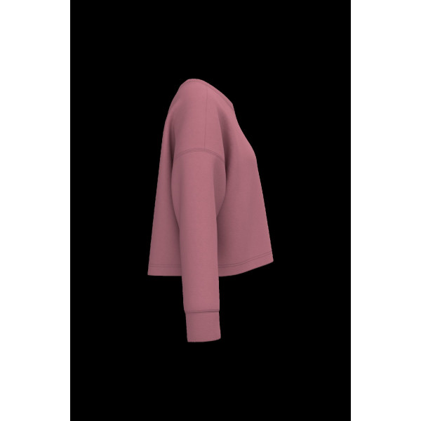 Sweat-shirt crop col rond femme personnalisable pour communication d'entreprise – BCM Goodies